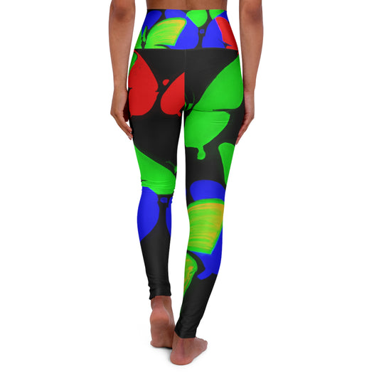 Neon Flutterby Symphony. - Butterflies Leggings