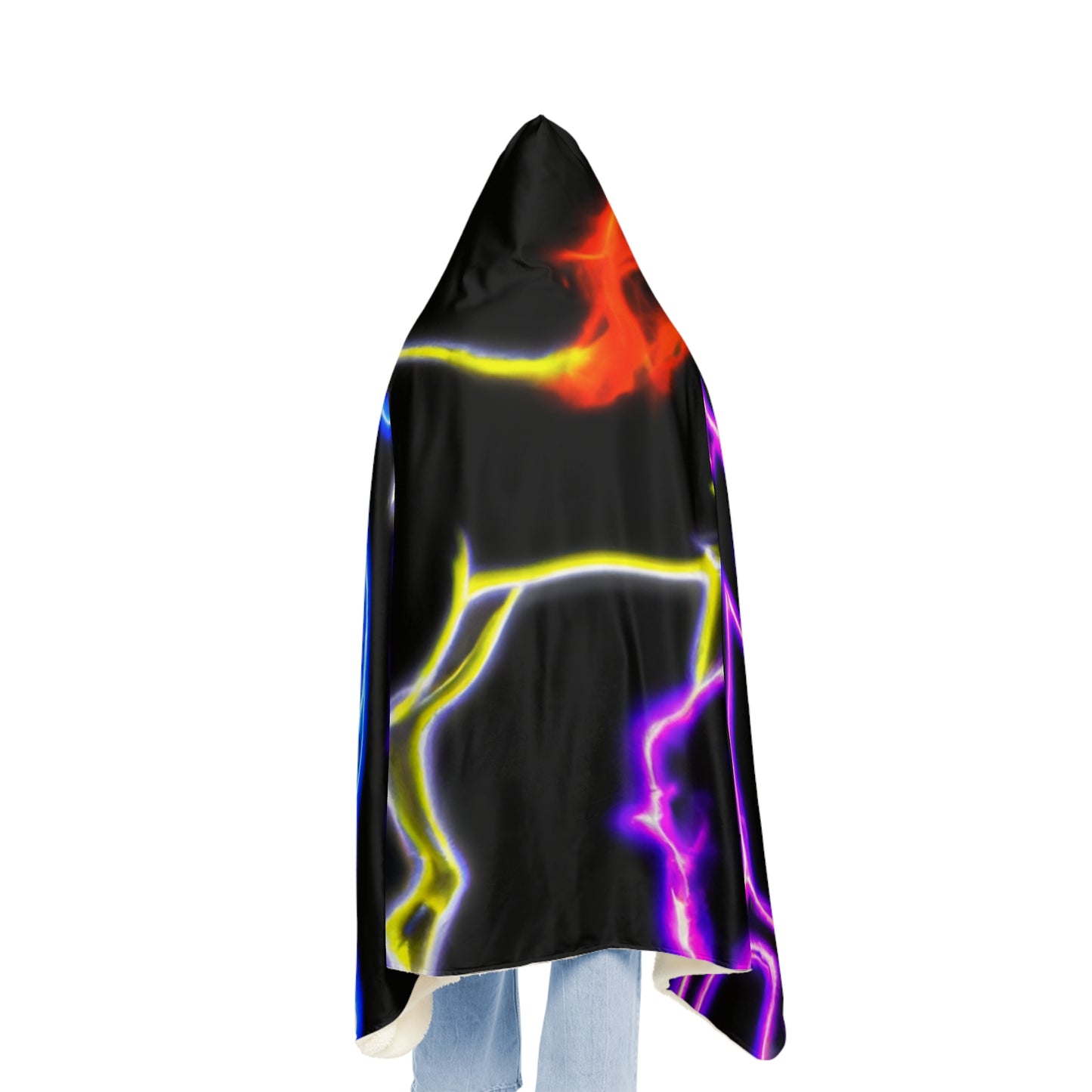 "Neon Mystic: The Gathering of Unicorns" - NEON Unicorns Art Hooded Snuggle Blanket