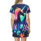 Neon Unicorn Storm. Neon Unicorns Womans T Shirt Dress