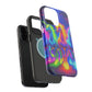 Neon Mystic Magicians Neon Unicorns Premium Art Magsafe Magnet Tough IPhone 13 14 15 Pro Plus Max and Mini in Matte and Glossy Phone cases