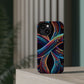 Vibrant Infinity Nocturne Neon Trippy Infinity Patterns Premium Art Magsafe Magnet Tough IPhone 13 14 15 Pro Plus Max and Mini in Matte and Glossy Phone cases