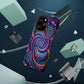 Cosmic Quasar Dreams. Neon Trippy Infinity Patterns Premium Art Magsafe Magnet Tough IPhone 13 14 15 Pro Plus Max and Mini in Matte and Glossy Phone cases