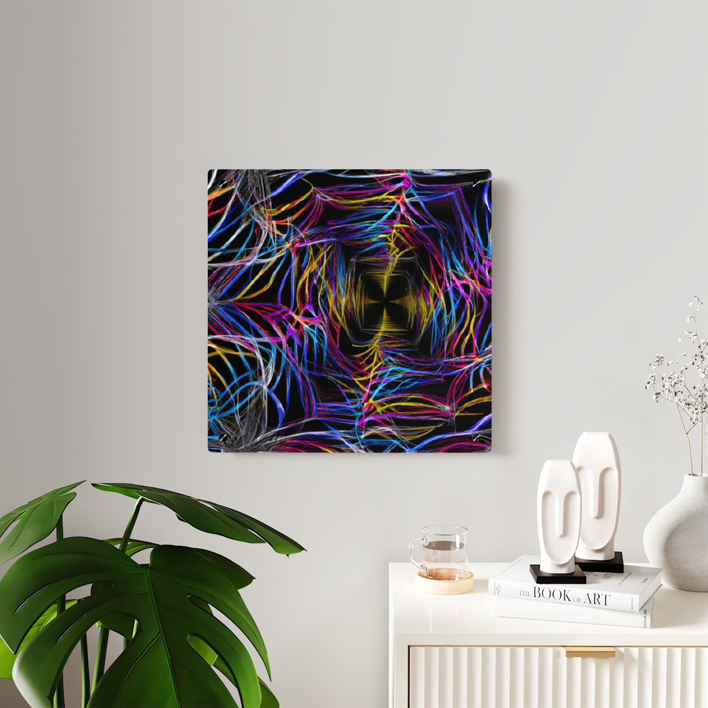 Rainbow Lucid Infinity. Trippy Infinity Patterns Acrylic Art Panel