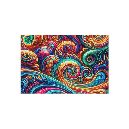 Vibrancy of the Cosmos. Infinity Patterns Outdoor Rug