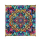 Neon Insanity Maze. Trippy Infinity Patterns Comforter Blanket