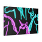 'Neon Unicorn Pod' NEON Unicorns Art Canvas
