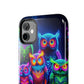 'Neon Rainbow Owls' NEON Owls Tough Phone Case