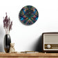 Neon Vortex Infinity Patterns Art Acrylic Clock
