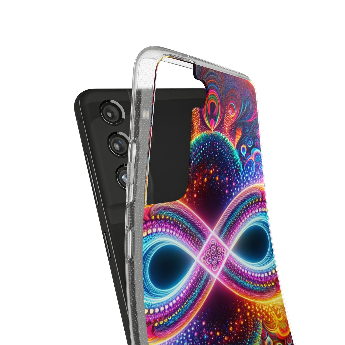 "Neon Psychedelic Infinity" Infinity Patterns Art Polycarbonate Phone Case
