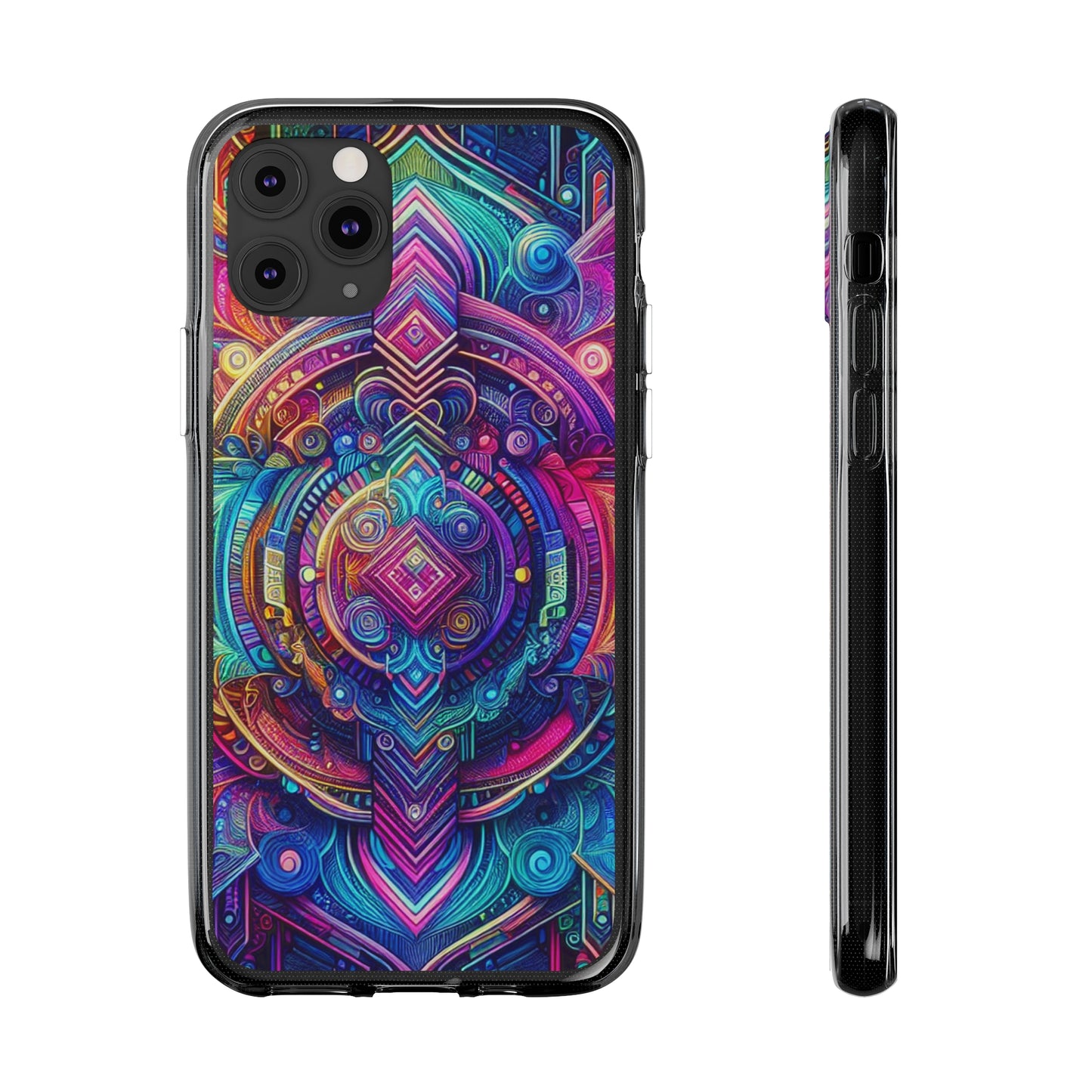 Neon Infinity Vortex Infinity Patterns Art Polycarbonate Phone Case
