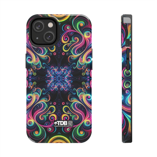 TDB Neon Infinity Vibes. Trippy Infinity Patterns Tough Phone Case