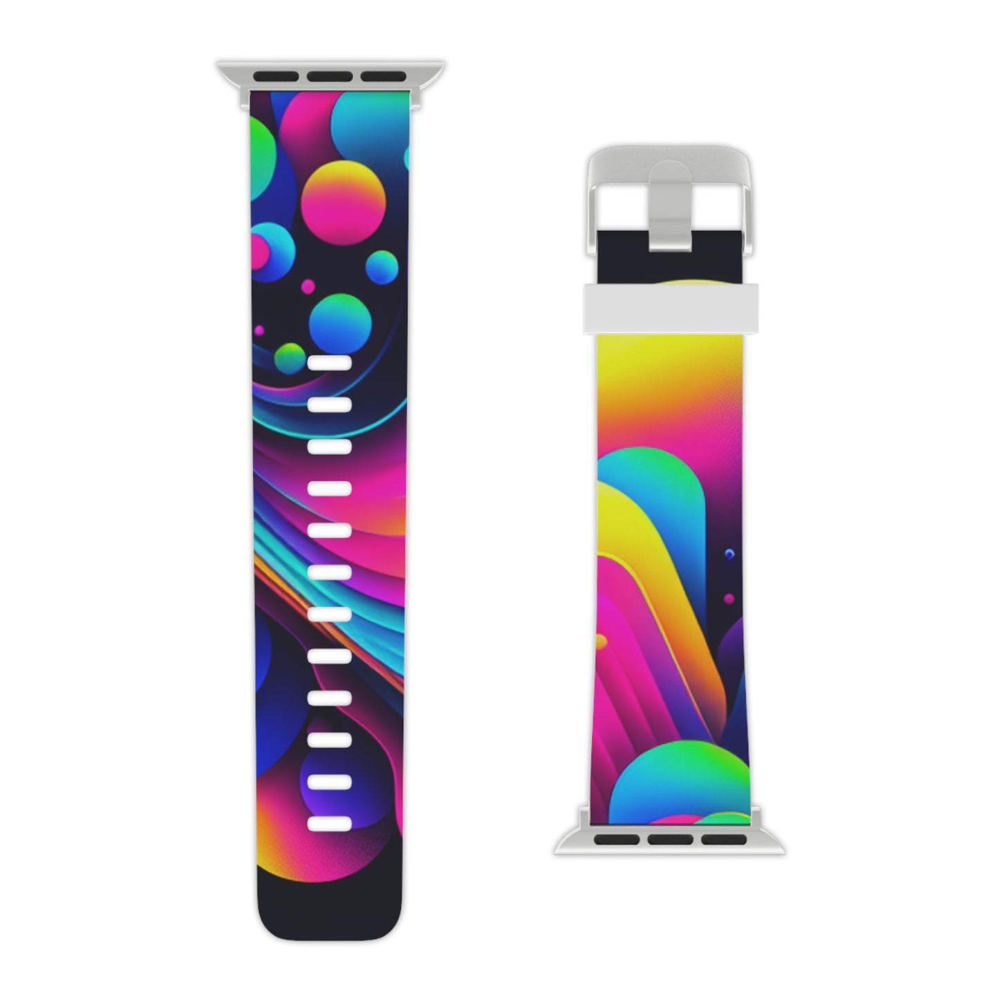 , and complex geometric shapes

"Digital Neon Dynamo" - Trippy Infinity Patterns Iwatch Band