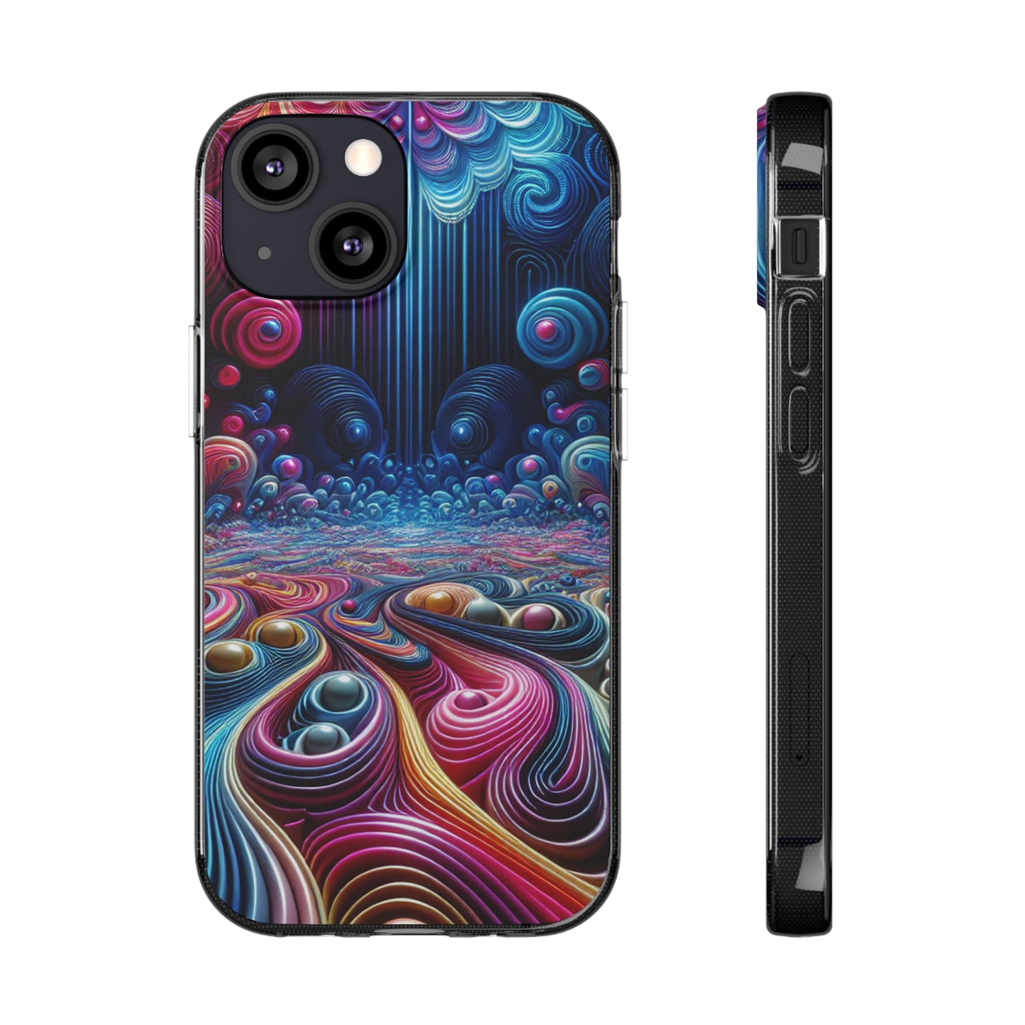 Mesmerizing Neon Infinity Infinity Patterns Art Polycarbonate Phone Case Samsung Galaxy s21 s22 Google Pixel 6 Iphone 11 12 13 14 Pro Max Mini Plus