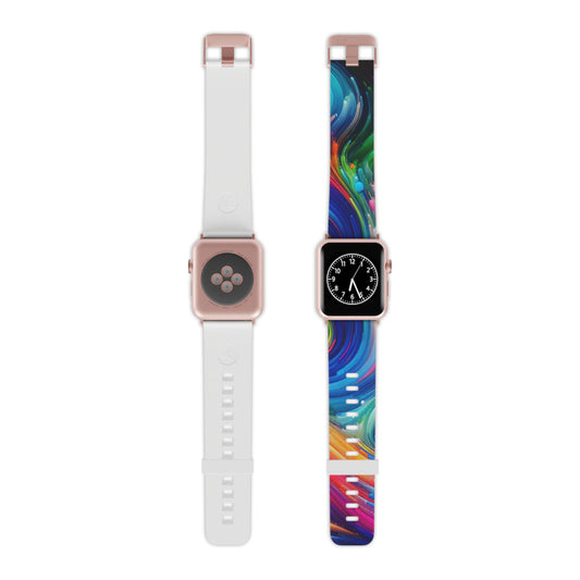 Neon Data Vortex - Trippy Infinity Patterns Iwatch Band