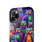 Neon Nocturne. NEON Owls Tough Phone Case