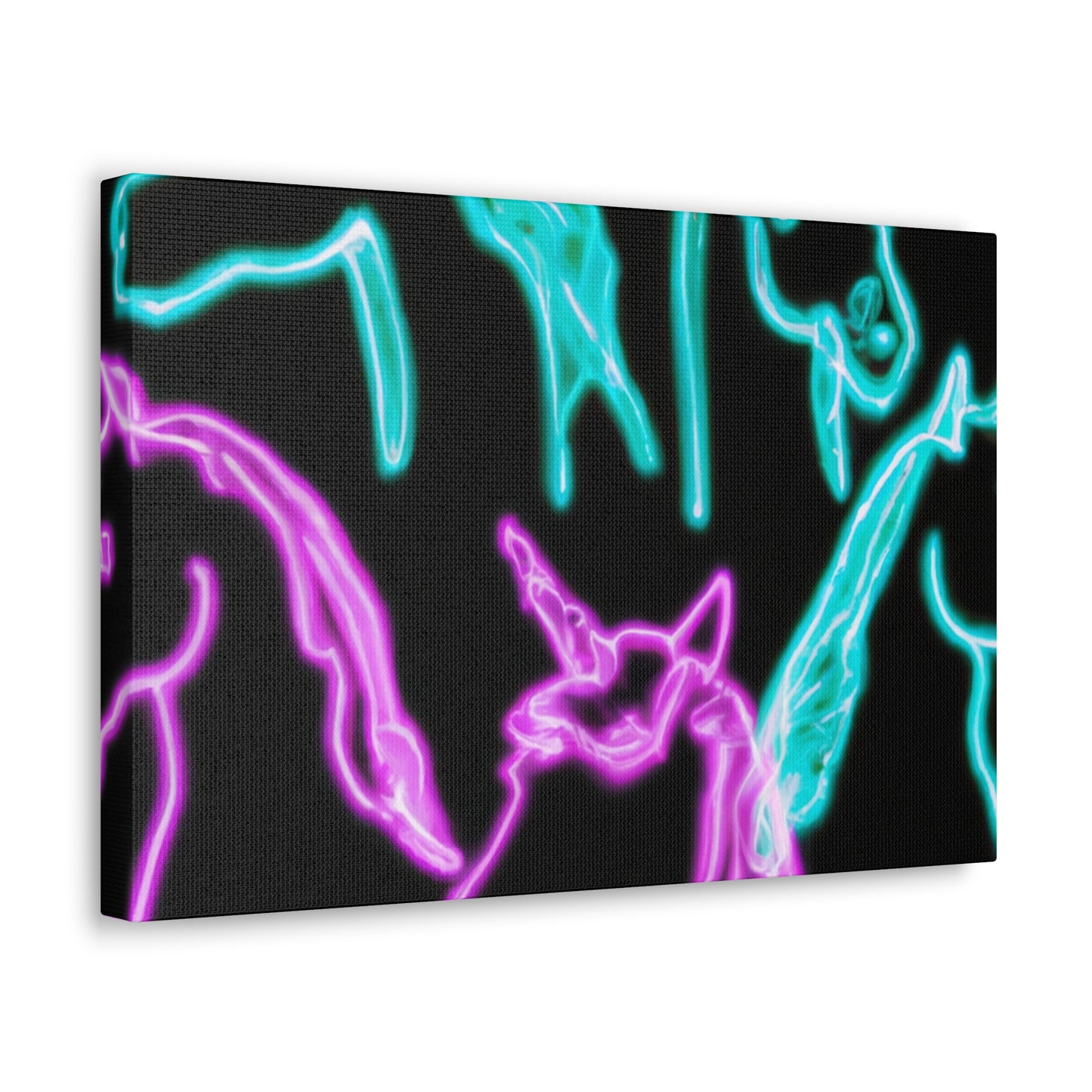'Neon Unicorn Pod' NEON Unicorns Art Canvas