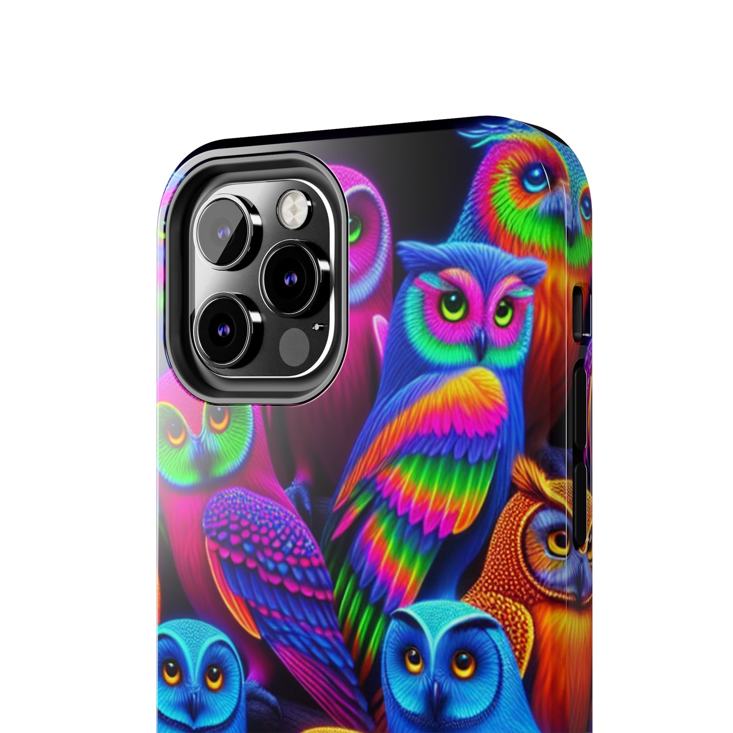 "Electric Vivid Night Owls" NEON Owls Tough Phone Case