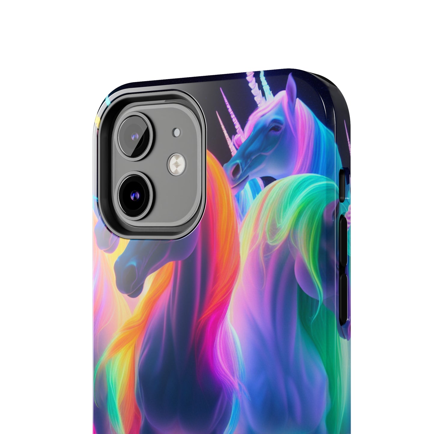 Vividly Rainbow Dreaming NEON Unicorns Tough Phone Case