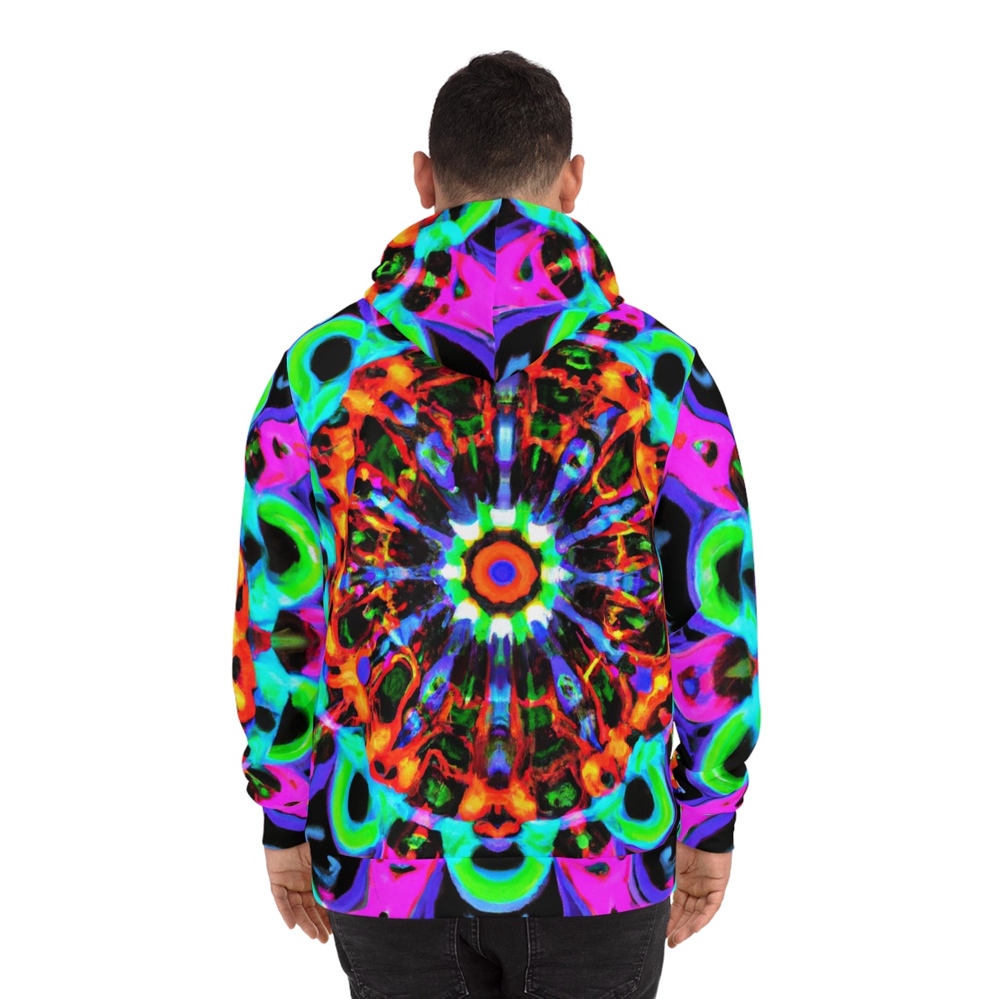Electric Labyrinth Latitude -Trippy Infinity Patterns AOP Hoodie