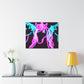Neon Splendor of Unicorns. NEON Unicorns Art Canvas