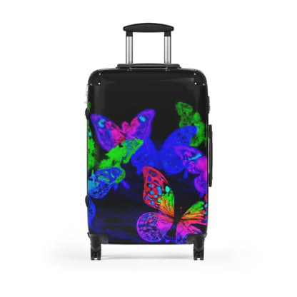 "Neon Pride" - Neon Butterflies  Suitcase