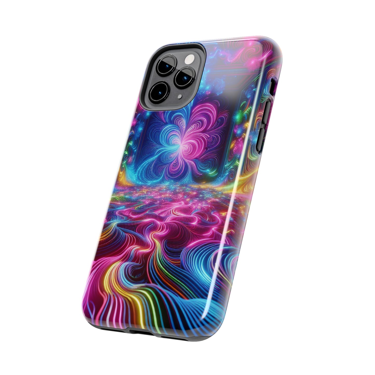 Vortex of Chromatic Wonder Trippy Infinity Patterns Tough Phone Case