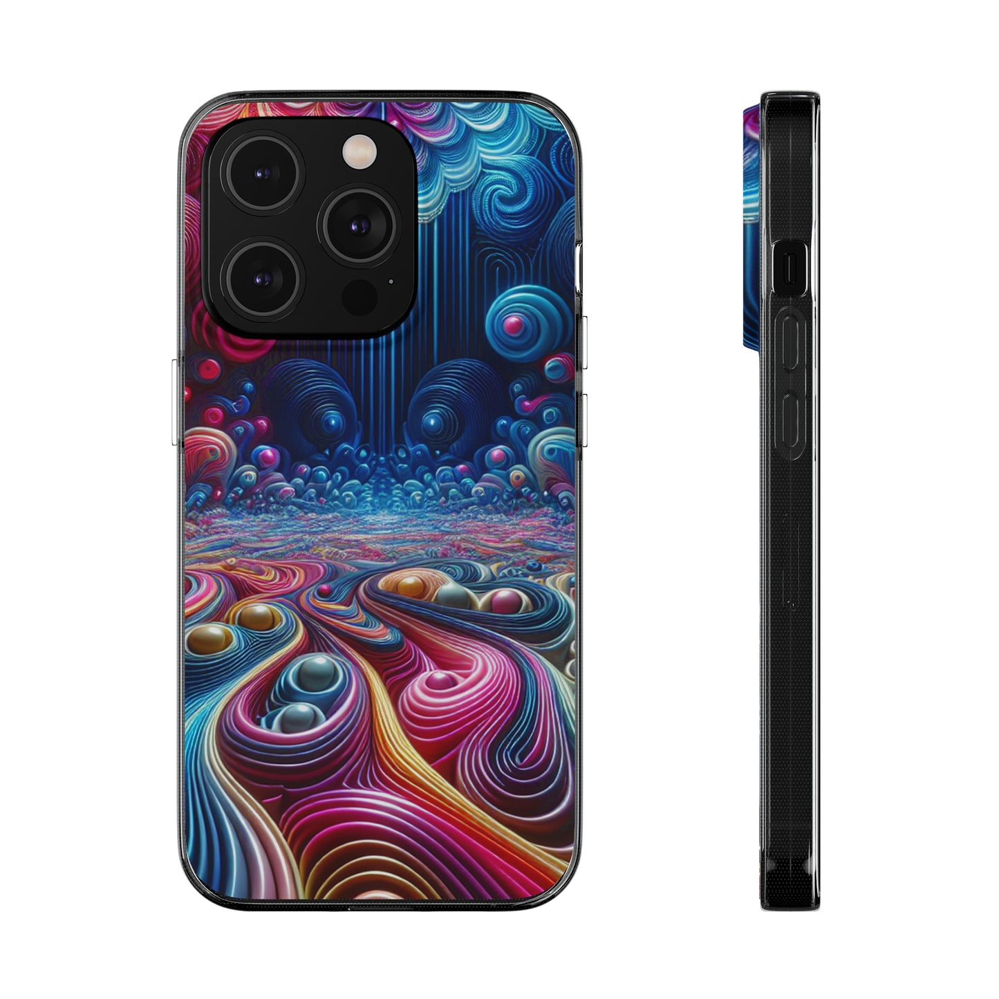 Mesmerizing Neon Infinity Infinity Patterns Art Polycarbonate Phone Case Samsung Galaxy s21 s22 Google Pixel 6 Iphone 11 12 13 14 Pro Max Mini Plus