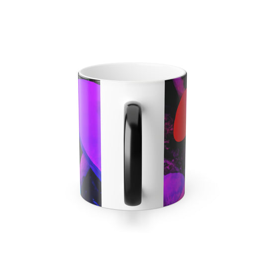 'Electric Blossom Spectrum' Mushrooms & Butterflies 11oz Color Morphing Mug