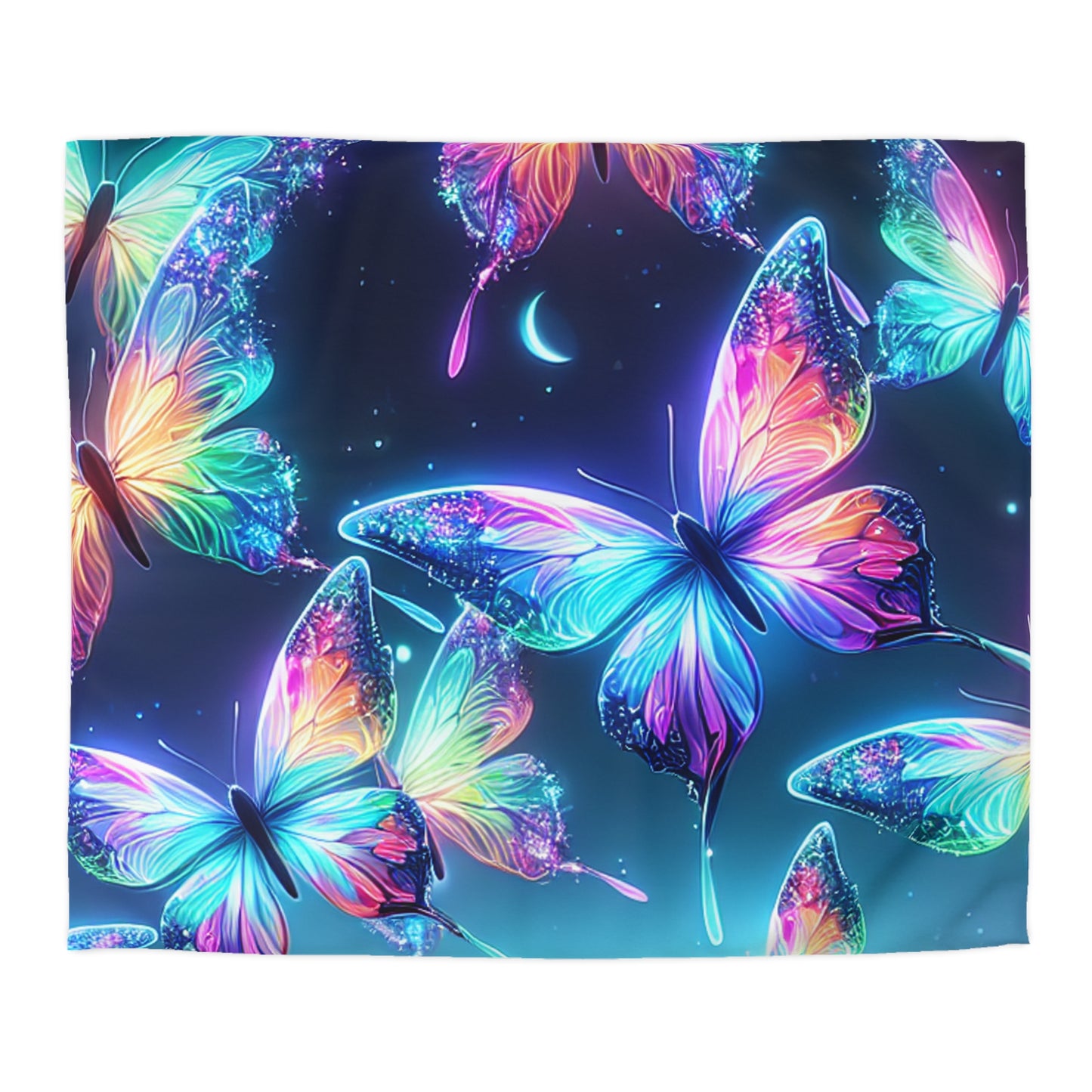 Marcello da Venezia - NEON Butterflies Microfiber Duvet Cover
