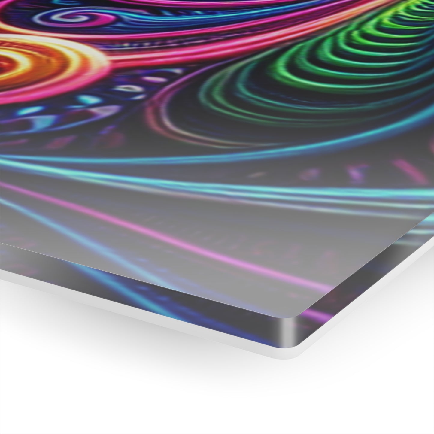 Neon Infinity Infinity Prismatic Vortex Trippy infity Pattern 1/4" Glossy Acrylic Art