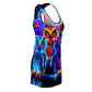 Neon Nocturnal Nova. Neon Owls Racerback Dress