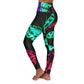 "Euphoric Flight of the Neon Bees" - Butterflies Leggings