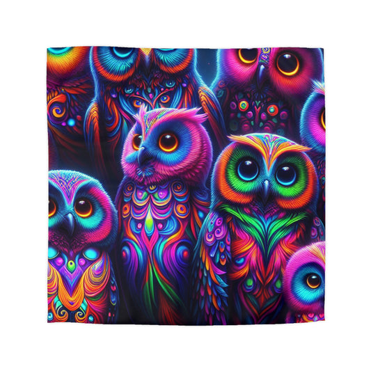 Giovanni di Saraco - NEON Owls Microfiber Duvet Cover