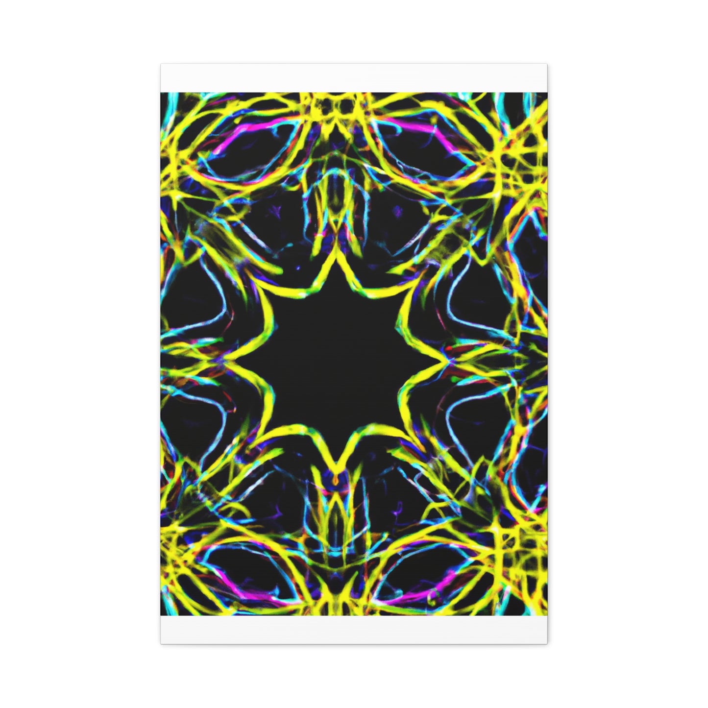 Vivid Neon Dreams of Infinity. Trippy Infinity Patterns Art Canvas