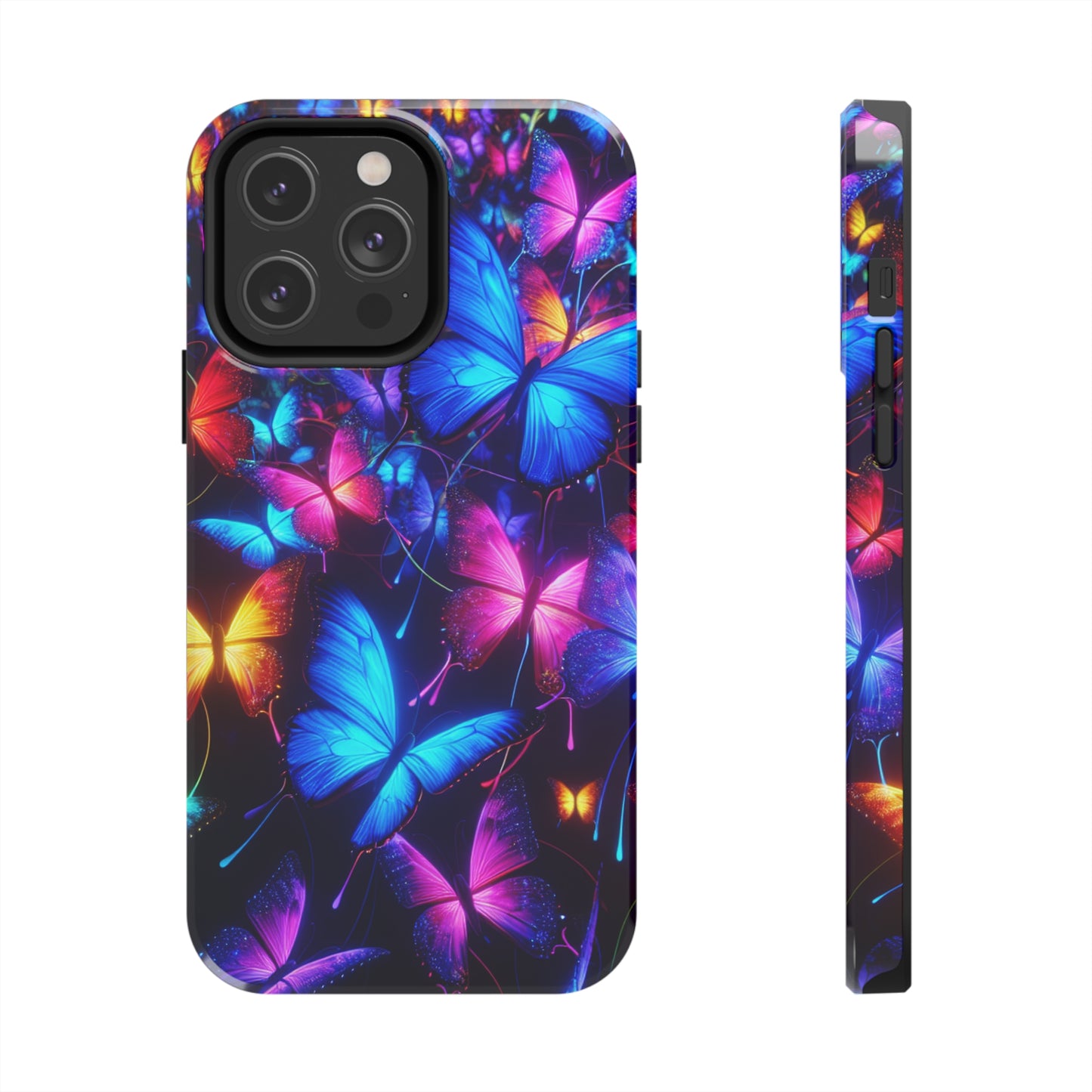 'Metamorphic Brilliance' NEON Butterflies Tough Phone Case