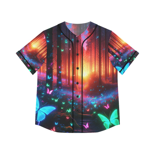 "Neon Flutterby Flurry" Neon Butterflies Womans Jersey