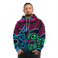 "Bright-eyed Brotherhood" - NEON Owls AOP Hoodie