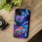 Neon Ecstasy. Neon Butterflies and Mushrooms Premium Art Magsafe Magnet Tough IPhone 13 14 15 Pro Plus Max and Mini in Matte and Glossy Phone cases