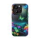 Neon Nocturne. Neon Butterflies and Mushrooms Premium Art Magsafe Magnet Tough IPhone 13 14 15 Pro Plus Max and Mini in Matte and Glossy Phone cases