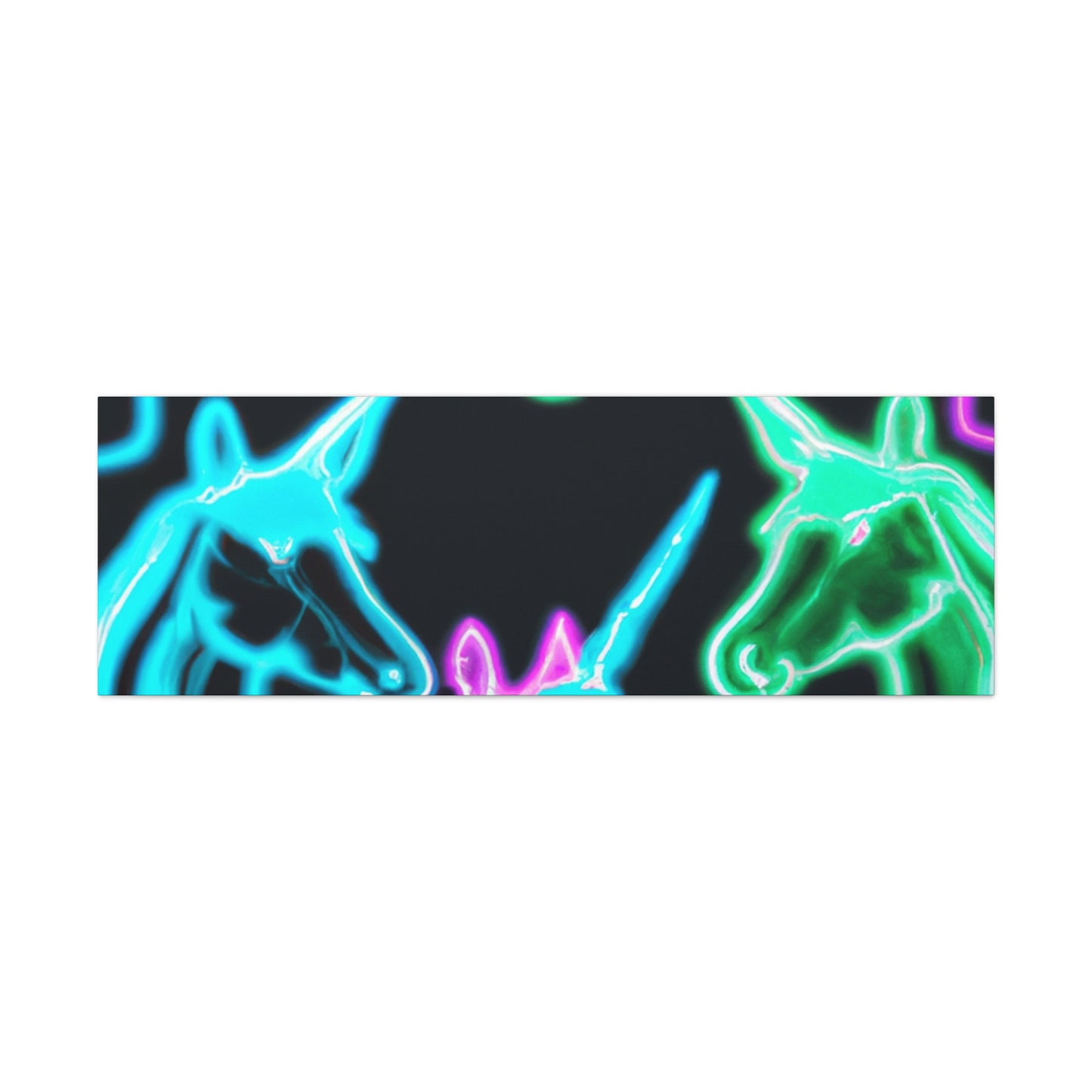 Neon Unicorn Magic. NEON Unicorns Art Canvas
