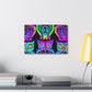 Neon Night Owls. NEON Owls Art Canvas