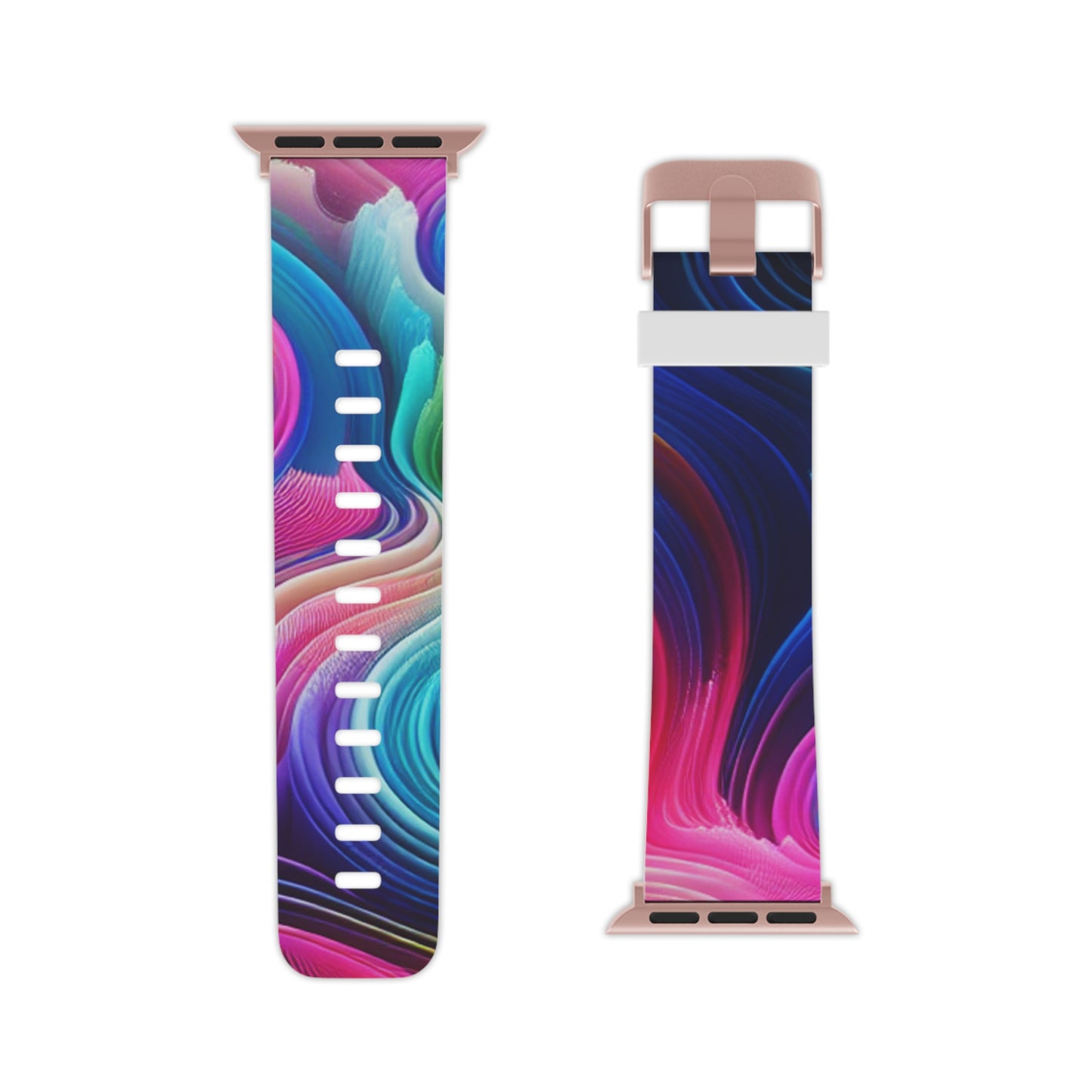 Neon Splatterscape. - Trippy Infinity Patterns Iwatch Band