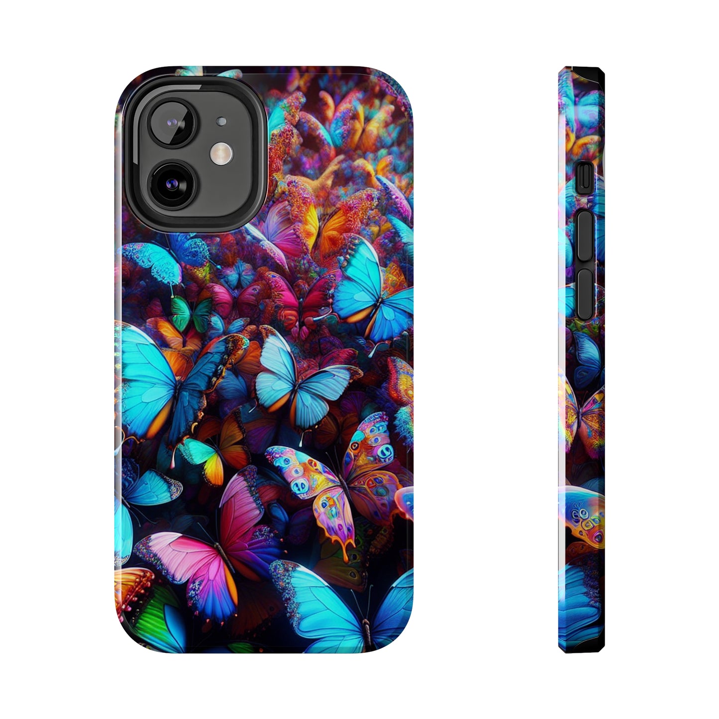 "Illuminated Flight" NEON Butterflies Tough Phone Case