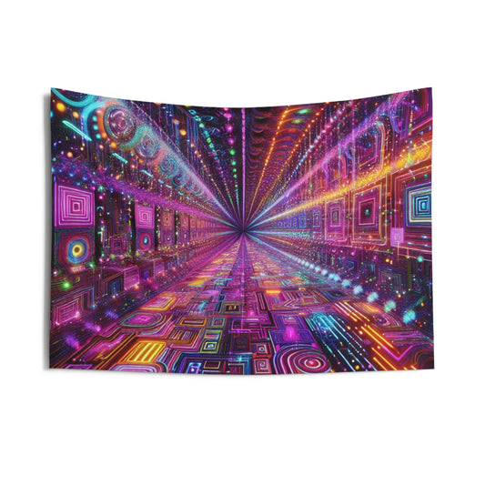 Neon Infinity Visions Infinity Patterns Art Tapestry