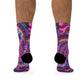 TDB Neon Infinity Galaxies. Trippy Recycled Poly Socks