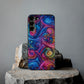 Vibrant Trippy Neon Infinity Ripples. Infinity Patterns Art Polycarbonate Phone Case Samsung Galaxy s21 s22 Google Pixel 6 Iphone 11 12 13 14 Pro Max Mini Plus