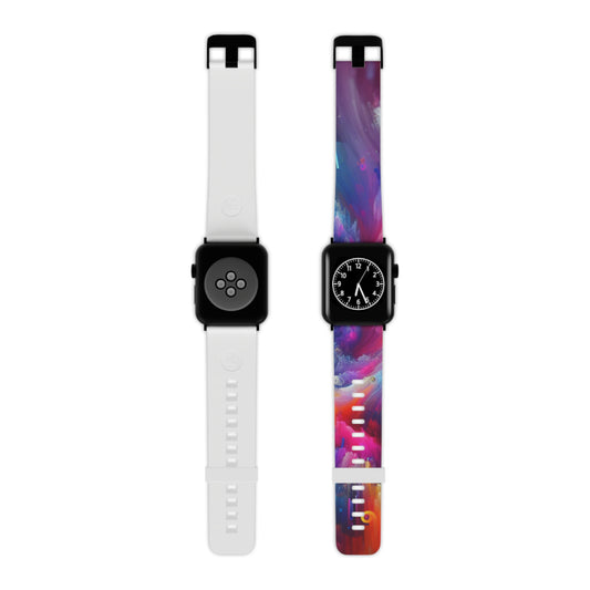 "Neon Digital Splatter" - Trippy Infinity Patterns Iwatch Band