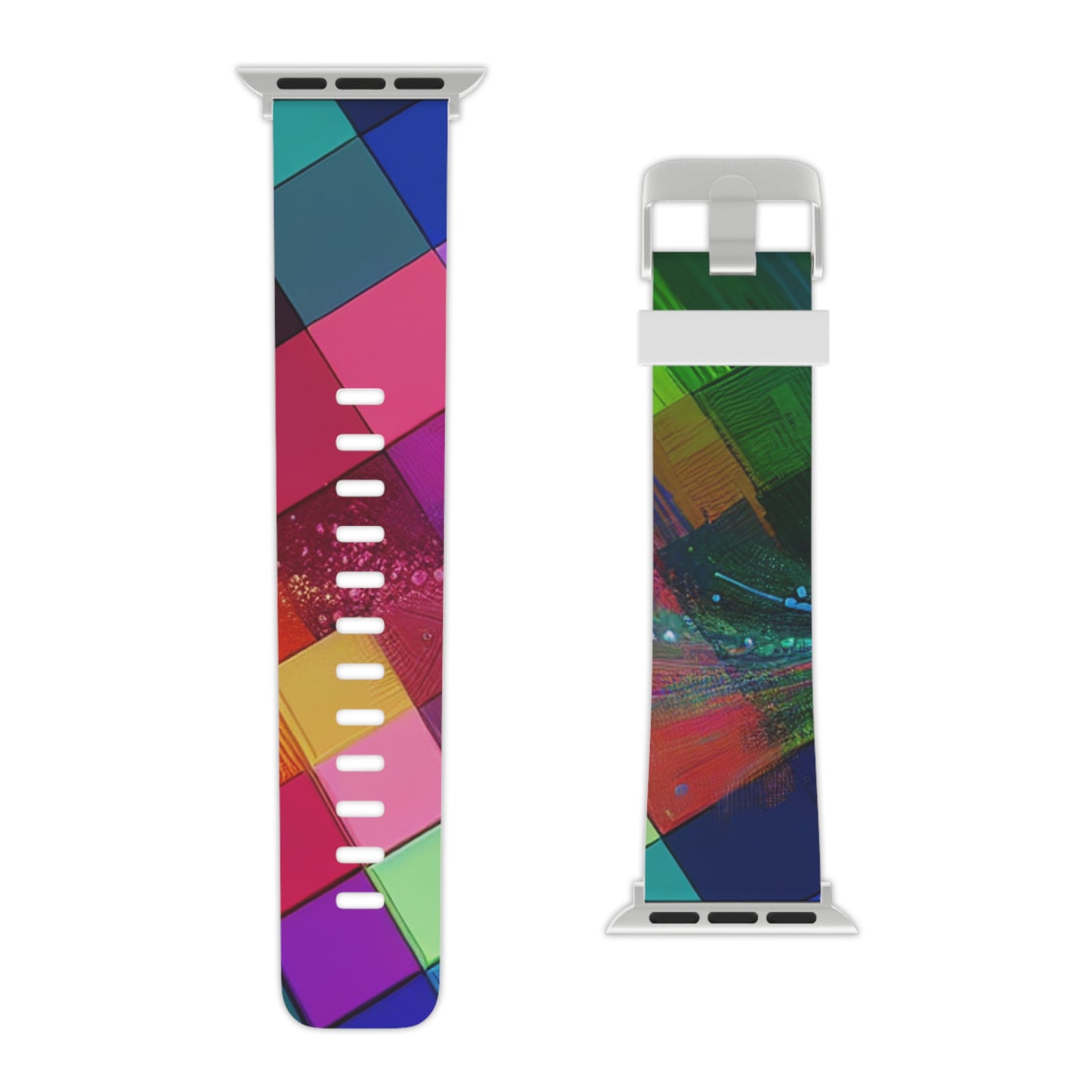 "Neon Technospark Reflection" - Trippy Infinity Patterns Iwatch Band