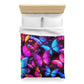 Pietro da Bergamo - NEON Butterflies Microfiber Duvet Cover