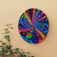 "Infinite Neon Reflection" Infinity Patterns Art Acrylic Clock